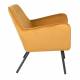 Fauteuil Bon Lounge Assise Woody Design Art Déco en Velours Gold 76x78x80cm