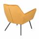 Fauteuil Bon Lounge Assise Woody Design Art Déco en Velours Gold 76x78x80cm