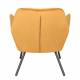Fauteuil Bon Lounge Assise Woody Design Art Déco en Velours Gold 76x78x80cm