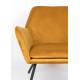 Fauteuil Bon Lounge Assise Woody Design Art Déco en Velours Gold 76x78x80cm