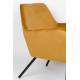 Fauteuil Bon Lounge Assise Woody Design Art Déco en Velours Gold 76x78x80cm