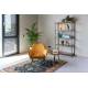 Fauteuil Bon Lounge Assise Woody Design Art Déco en Velours Gold 76x78x80cm