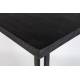Table Haute Woody Carrée Maze Mange Debout Design Industriel en Acier et Bois Noir 75x75x93cm