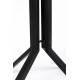 Table Haute Woody Carrée Maze Mange Debout Design Industriel en Acier et Bois Noir 75x75x93cm