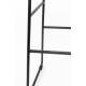 Tabouret de Bar Tangle Assise Haute Design Woody en Acier Noir et Bois Naturel 30x40x65cm
