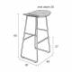 Tabouret de Bar Tangle Assise Haute Design Woody en Acier Noir et Bois Naturel 30x40x65cm