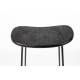 Tabouret de Bar Tangle Assise Haute Design Woody en Acier Noir et Bois Noir 30x40x65cm