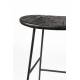 Tabouret de Bar Tangle Assise Haute Design Woody en Acier Noir et Bois Noir 30x40x65cm