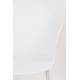 Lot de 2 Chaises Design Fauteuil de Table Tango Assise Woody en Acier et Plastique Blanc 54x58x81,5cm