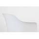 Lot de 2 Chaises Design Fauteuil de Table Tango Assise Woody en Acier et Plastique Blanc 54x58x81,5cm