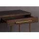 Bureau Class Dutchbone Console de Rangement Meuble Design Industriel Vintage en Acier et Bois Plaqué Acacia Noyer 45x78x120cm