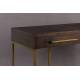 Bureau Class Dutchbone Console de Rangement Meuble Design Industriel Vintage en Acier et Bois Plaqué Acacia Noyer 45x78x120cm