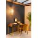 Bureau Class Dutchbone Console de Rangement Meuble Design Industriel Vintage en Acier et Bois Plaqué Acacia Noyer 45x78x120cm