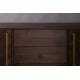 Buffet Meuble Class Bahut Dutchbone Design Industriel Vintage en Acier et Bois Plaqué Acacia Noyer 45x80x180cm
