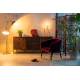 Buffet Meuble Class Bahut Dutchbone Design Industriel Vintage en Acier et Bois Plaqué Acacia Noyer 45x80x180cm