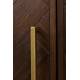 Meuble Bar Vinothèque Class Bahut Dutchbone Design Industriel Vintage en Acier et Bois Plaqué Acacia Noyer 50x100x100cm