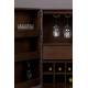 Meuble Bar Vinothèque Class Bahut Dutchbone Design Industriel Vintage en Acier et Bois Plaqué Acacia Noyer 50x100x100cm