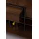 Meuble Bar Vinothèque Class Bahut Dutchbone Design Industriel Vintage en Acier et Bois Plaqué Acacia Noyer 50x100x100cm