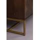 Meuble Bar Vinothèque Class Bahut Dutchbone Design Industriel Vintage en Acier et Bois Plaqué Acacia Noyer 50x100x100cm