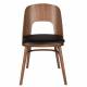 Lot de 2 Chaises Talika Dutchbone Assise Art Déco Vintage Siège de Table en Bois et Polyester 45x59x81,5cm