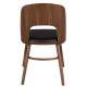 Lot de 2 Chaises Talika Dutchbone Assise Art Déco Vintage Siège de Table en Bois et Polyester 45x59x81,5cm