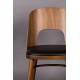 Lot de 2 Chaises Talika Dutchbone Assise Art Déco Vintage Siège de Table en Bois et Polyester 45x59x81,5cm