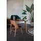 Lot de 2 Chaises Talika Dutchbone Assise Art Déco Vintage Siège de Table en Bois et Polyester 45x59x81,5cm