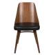 Chaise Chaya Dutchbone Assise Art Déco Vintage Siège de Table en Bois et Polyuréthane 47,5x61x87cm
