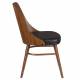 Chaise Chaya Dutchbone Assise Art Déco Vintage Siège de Table en Bois et Polyuréthane 47,5x61x87cm