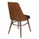 Chaise Chaya Dutchbone Assise Art Déco Vintage Siège de Table en Bois et Polyuréthane 47,5x61x87cm