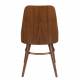 Chaise Chaya Dutchbone Assise Art Déco Vintage Siège de Table en Bois et Polyuréthane 47,5x61x87cm