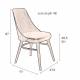 Chaise Chaya Dutchbone Assise Art Déco Vintage Siège de Table en Bois et Polyuréthane 47,5x61x87cm