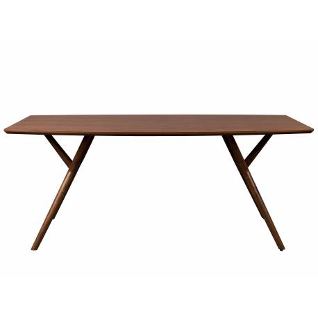 Table Rectangulaire Malaya Dutchbone Table de Repas Salon Design Vintage en Bois 74x90x180cm