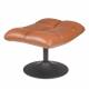 Repose Pied Hocker en Polyuréthane Camel Vintage Pouf Lounge Bar Dutchbone 46x51,5x67cm