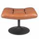 Repose Pied Hocker en Polyuréthane Camel Vintage Pouf Lounge Bar Dutchbone 46x51,5x67cm