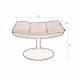 Repose Pied Hocker en Polyuréthane Camel Vintage Pouf Lounge Bar Dutchbone 46x51,5x67cm