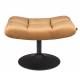 Repose Pied Hocker en Velours Gold Vintage Pouf Lounge Bar Dutchbone 46x51,5x67cm