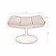Repose Pied Hocker en Velours Gold Vintage Pouf Lounge Bar Dutchbone 46x51,5x67cm