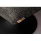 Repose Pied Hocker en Tissu Gris Vintage Pouf Lounge Bar Dutchbone 46x51,5x67cm