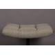 Repose Pied Hocker en Tissu Gris Clair Vintage Pouf Lounge Bar Dutchbone 46x51,5x67cm