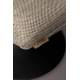 Repose Pied Hocker en Tissu Gris Clair Vintage Pouf Lounge Bar Dutchbone 46x51,5x67cm