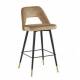 Tabouret de Bar Gambetta Weimar Athezza Design Tendance Chaise Haute en Métal et Velours 47x52x101cm