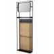 Miroir Vestiaire Porte Manteaux Langres Dressing Étagère Dutchbone en Acier 15x53x165cm