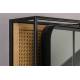 Grand Miroir Langres Étagère Dutchbone en Acier et Rotin 15x53x165cm