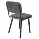 Chaise Jake Worn Signée Woody Siège de Table Vintage en Polyuréthane Noir 46x58x81cm