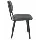 Chaise Jake Worn Signée Woody Siège de Table Vintage en Polyuréthane Noir 46x58x81cm