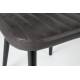 Chaise Jake Worn Signée Woody Siège de Table Vintage en Polyuréthane Noir 46x58x81cm