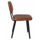 Chaise Jake Worn Signée Woody Siège de Table Vintage en Polyuréthane Marron 46x58x81cm