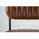 Chaise Jake Worn Signée Woody Siège de Table Vintage en Polyuréthane Marron 46x58x81cm