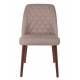Lot de 2 Chaises Design Conway Woody Sièges de Table Séjour Chic et Tendance en Tissu Beige 48x56x85cm